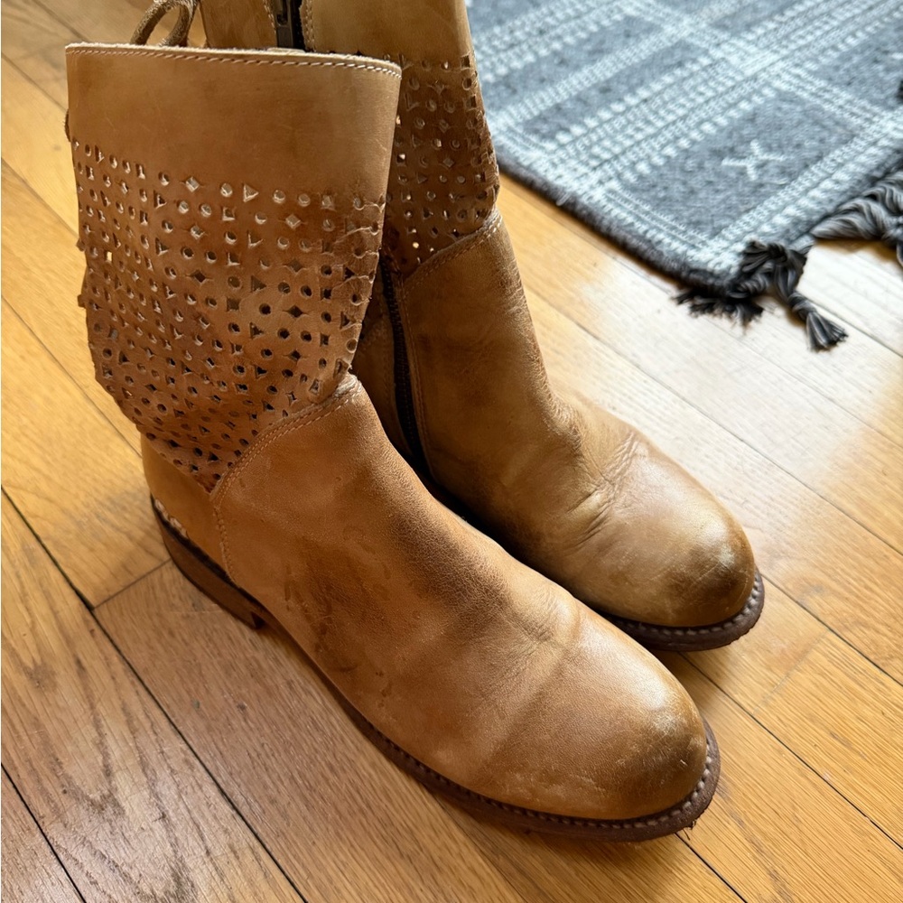 Bed Stu Distressed Leather Ankle Boots Anthropologie - Picture 4 of 8